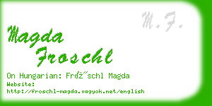 magda froschl business card